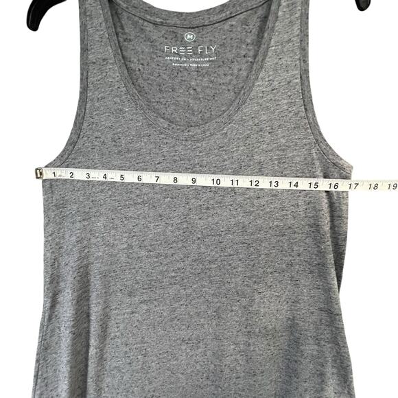 Free Fly Bamboo Heritage Midi Dress M Heather Flint Gray Cotton Bamboo Pockets - Picture 7 of 16